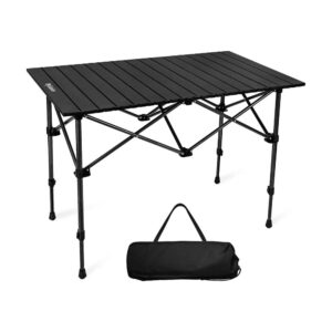 Folding Camping Table Roll Up Adjustable Height Table