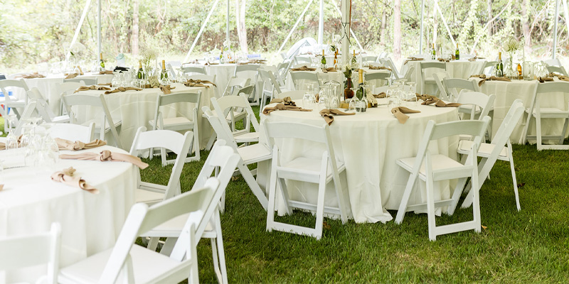white folding wedding chairs - Byliable