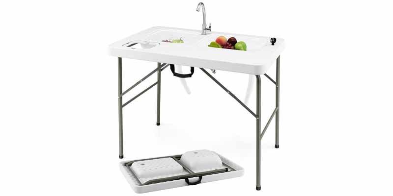 Goplus Folding Table with Sink - Byliable