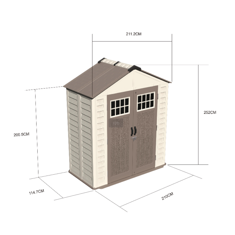 HDPE Plastic Tool Deck Shed