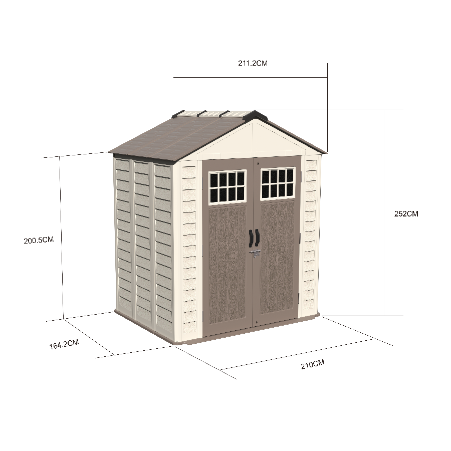 Easy-to-assemble Plastic Garden Shed